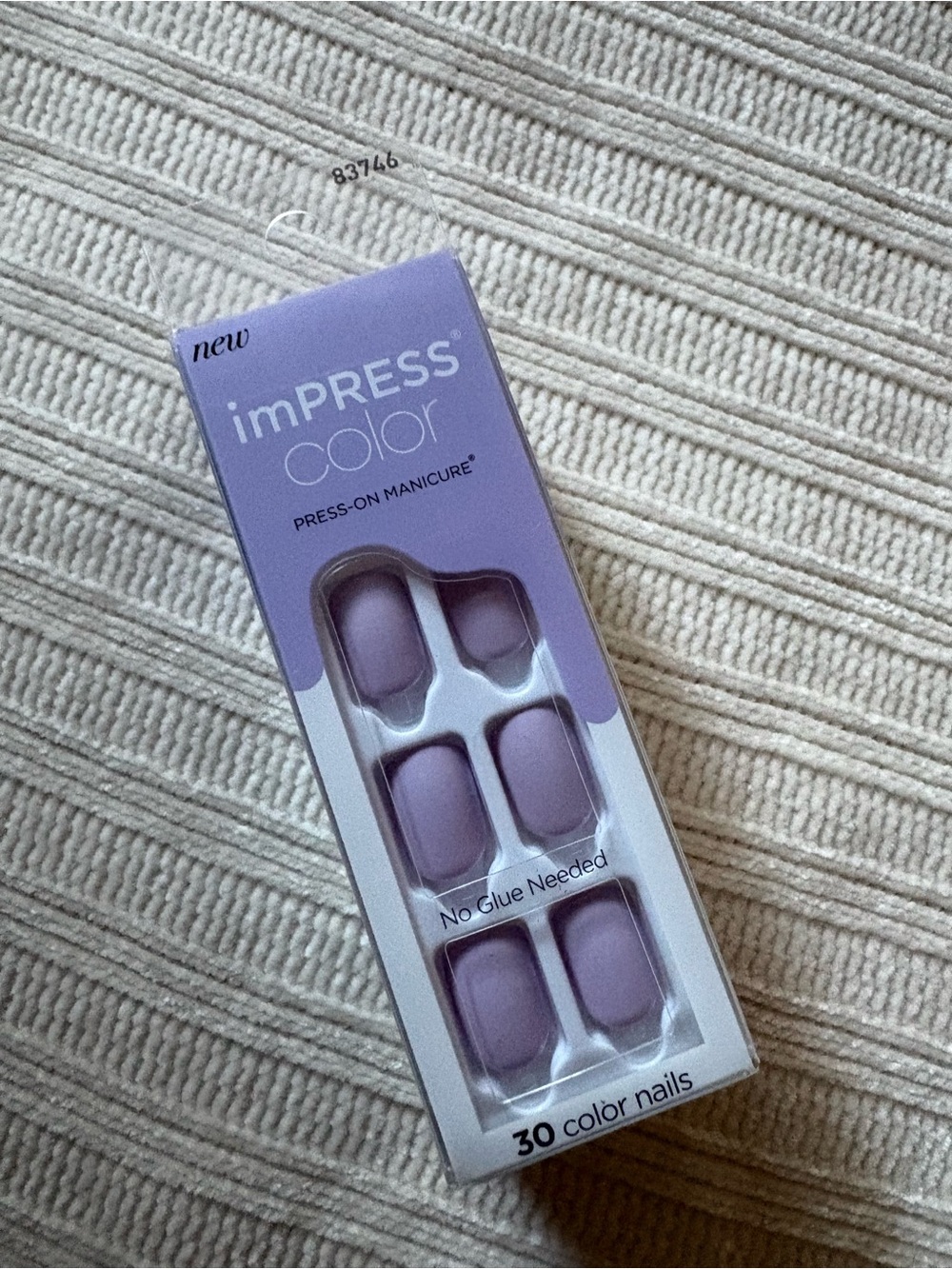 New Impress Press-On Manicure Lavender Purple Press on Nails (30 Nails)